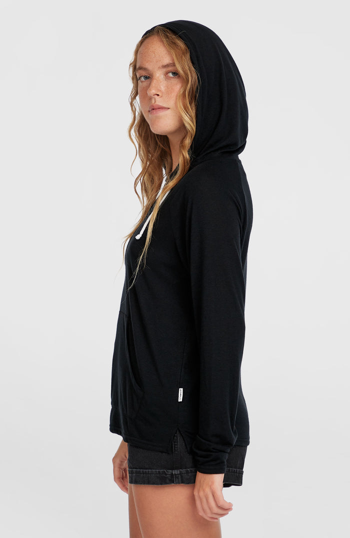 Essentials Long Sleeve Hoodie | Black Out