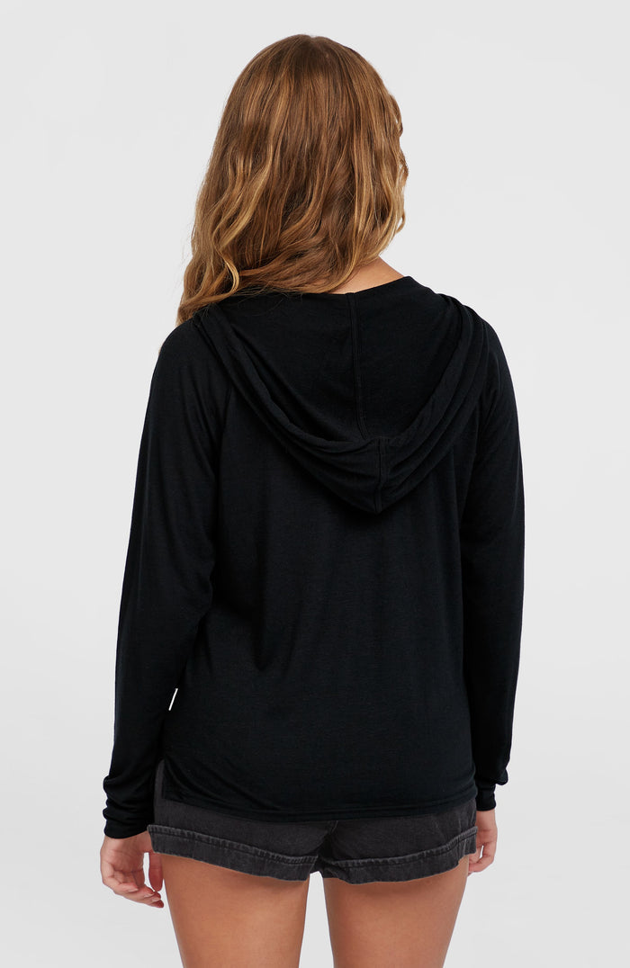 Essentials Long Sleeve Hoodie | Black Out