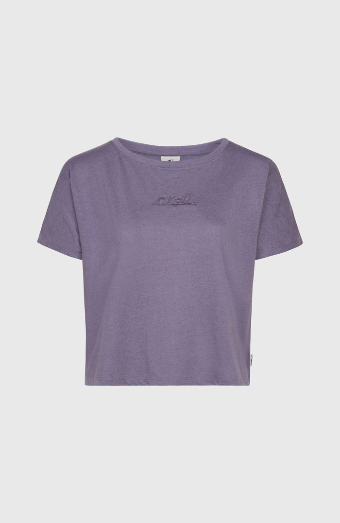 Essentials Script Drape T-Shirt | Storm