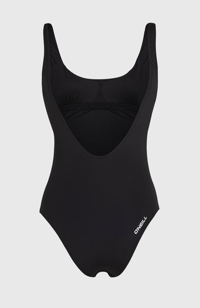 Essentials Script Swimsuit | Black Out
