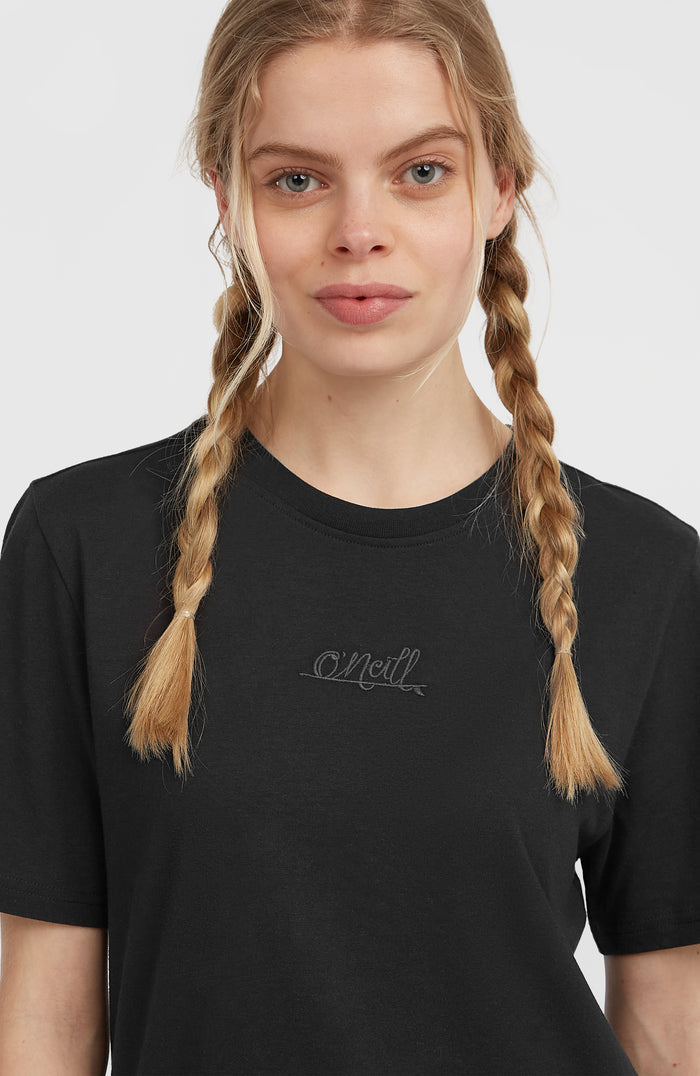 Essentials Script T-Shirt | Black Out