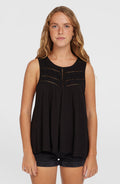 Essentials Tokeena Embroidery Tank | Black Out
