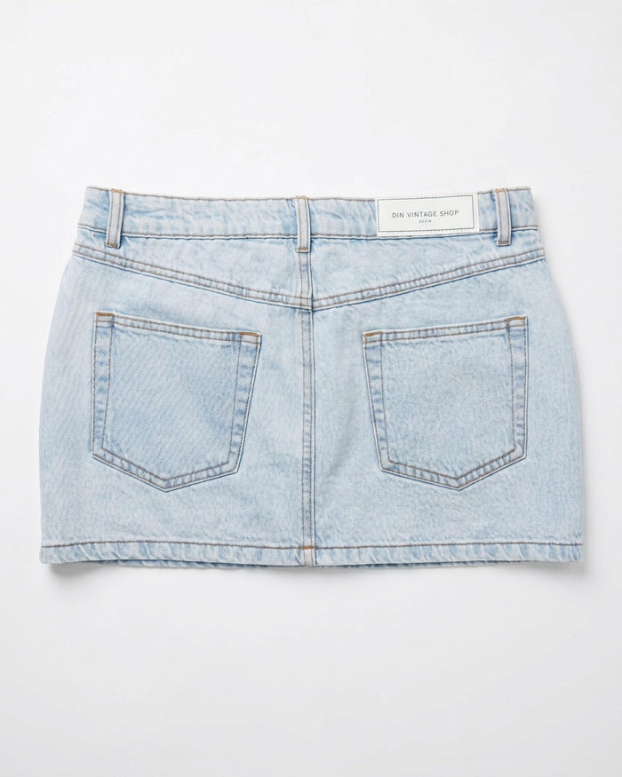 ESTHER DENIM MINI SKIRT - BRIGHT BLUE