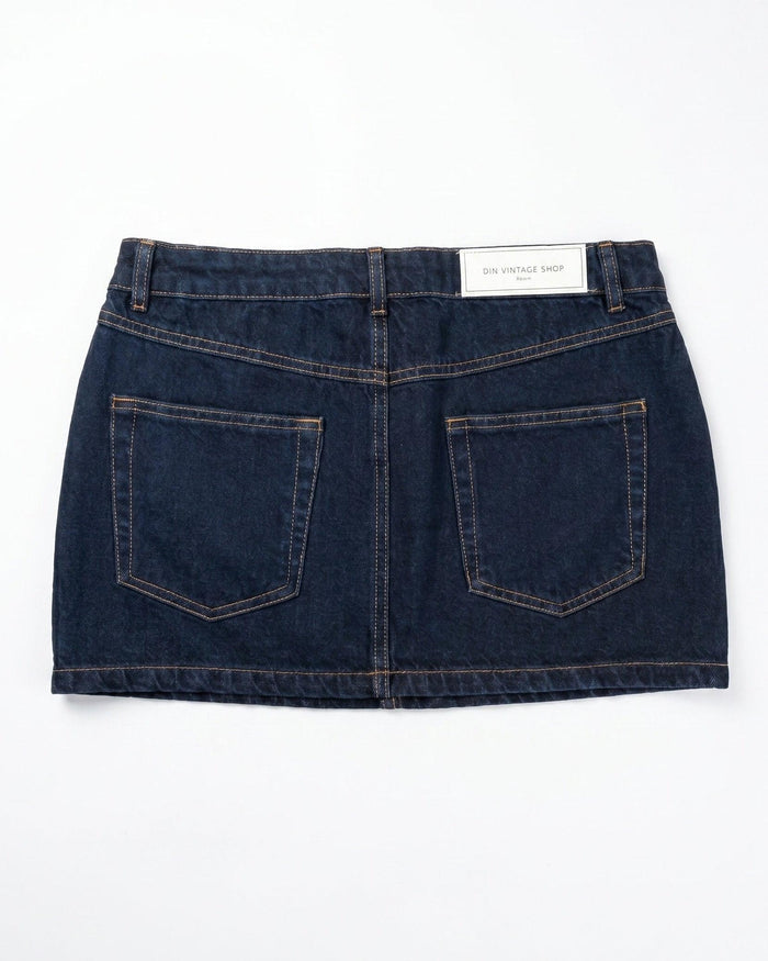 ESTHER DENIM MINI SKIRT - DARK BLUE