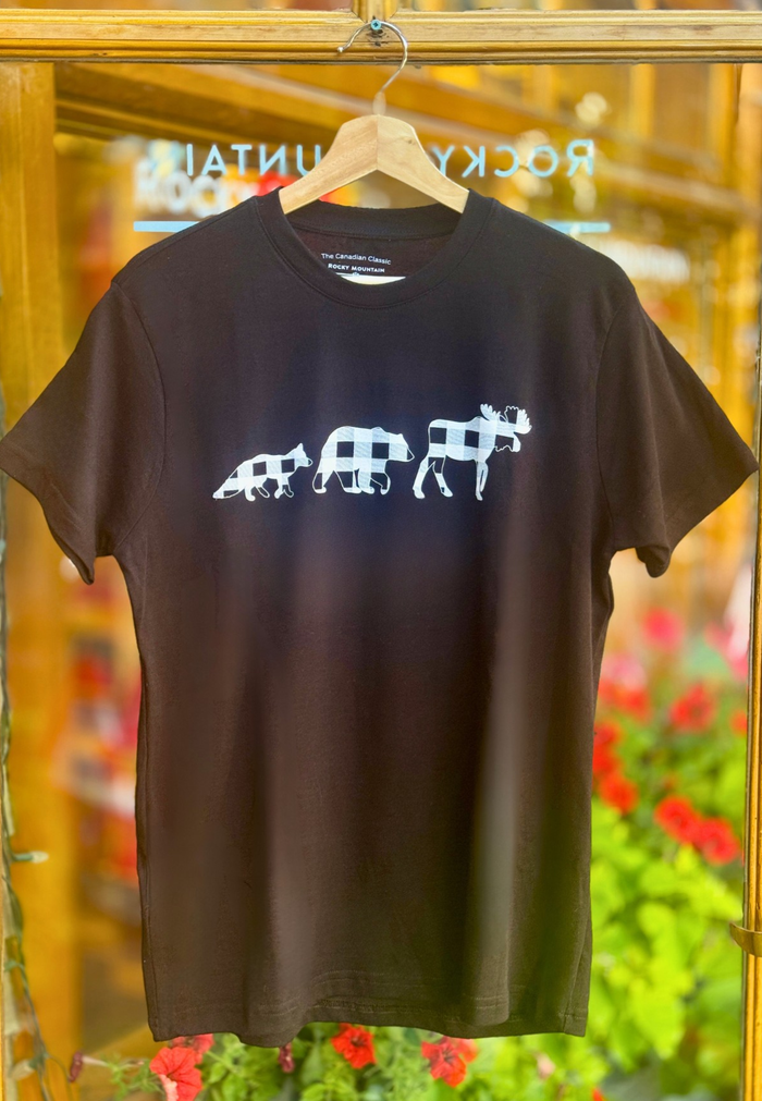 Euro Fit Black 3 Animals T-Shirt / Supima Cotton