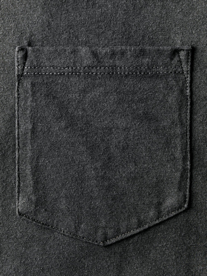 Dark Slate Gray faded black knit pocket tee