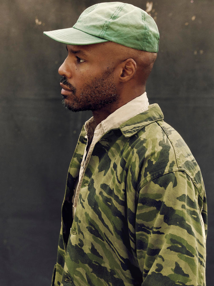 Dark Slate Gray fatigue jacket in brushstroke camo