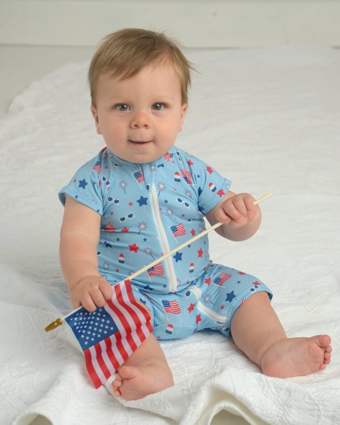Flag Bamboo Toddler Pajamas – Romper