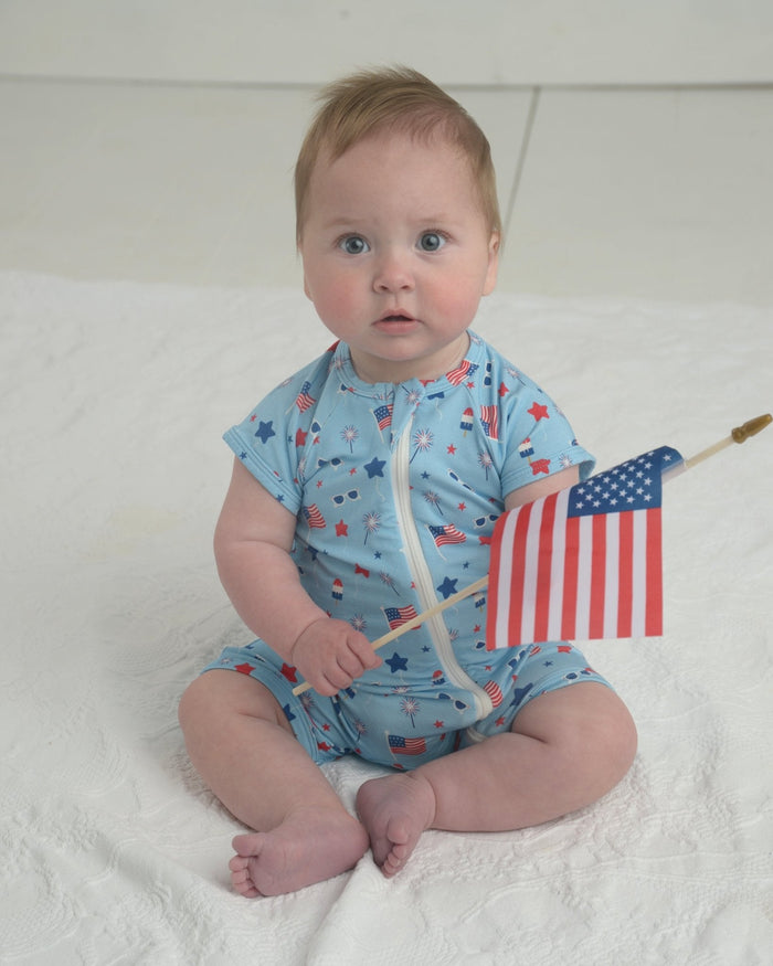 Flag Bamboo Toddler Pajamas – Romper