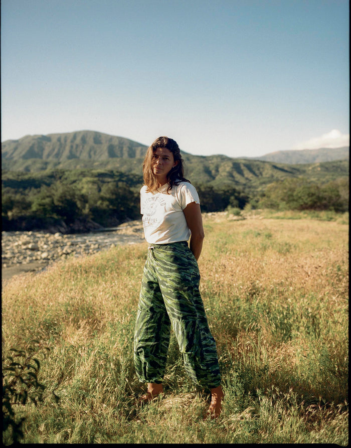 Dark Gray flight pant in brushstroke camo