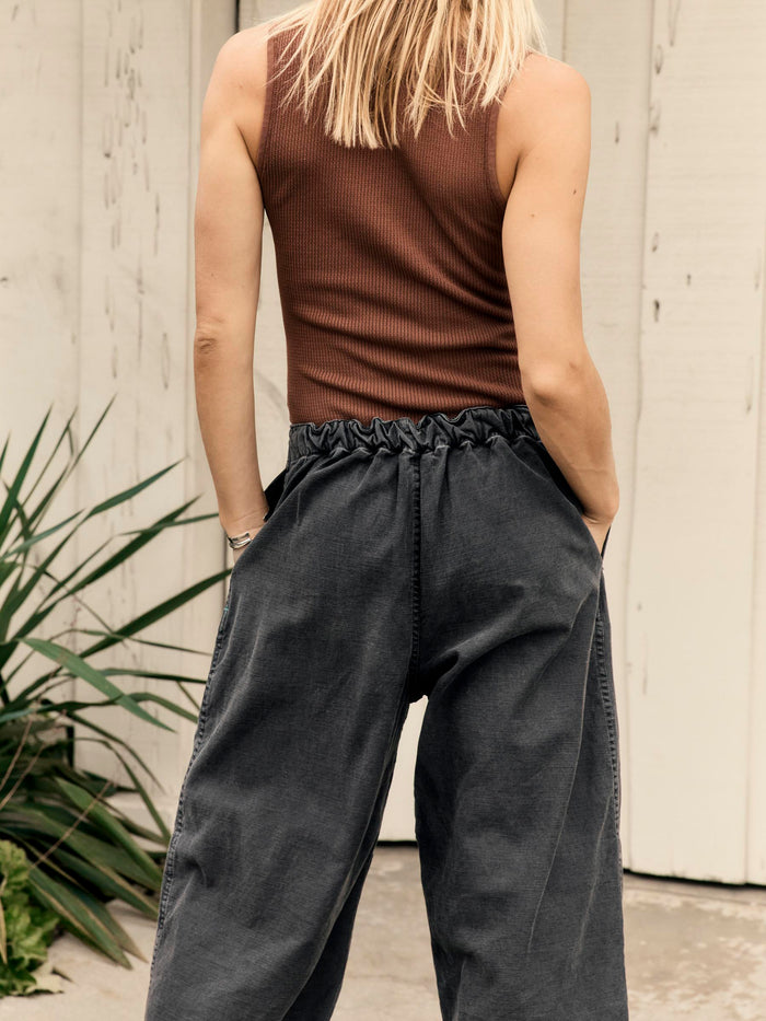 Dark Slate Gray flight pant in faded black