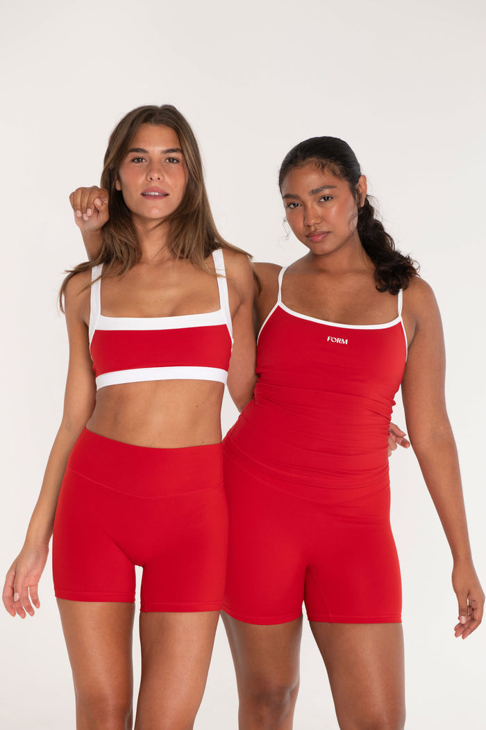 FORM Cami - Cherry/White