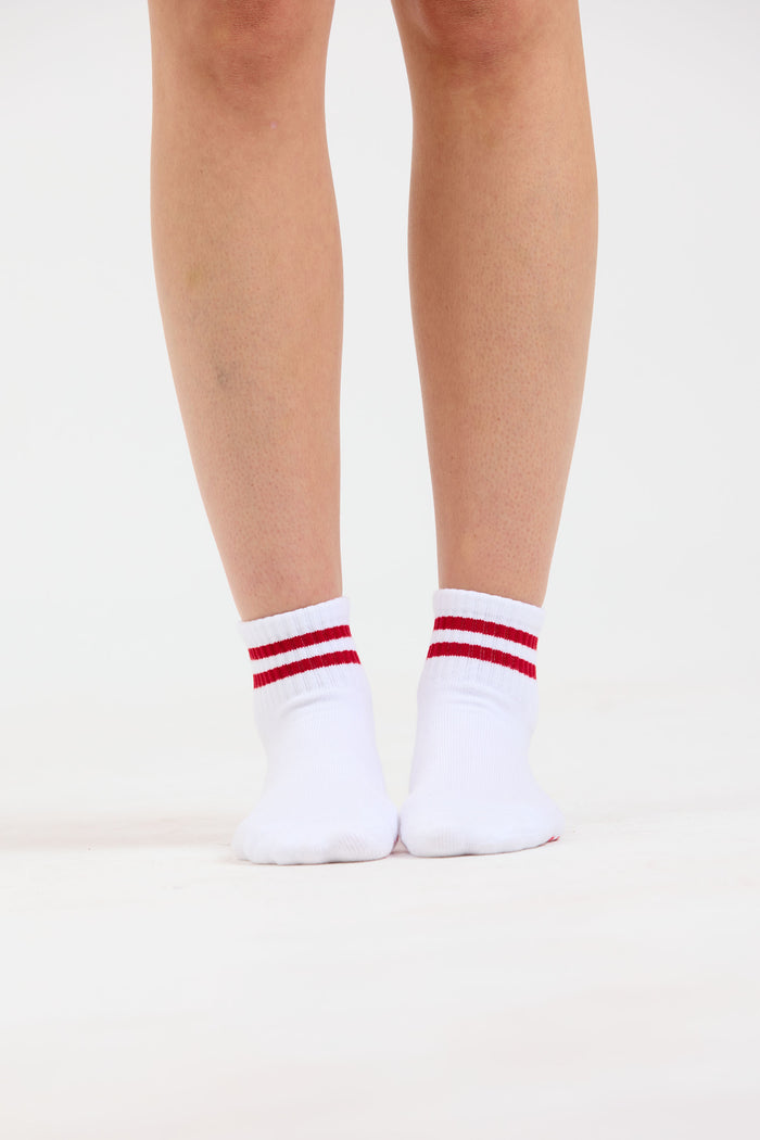 FORM Grip Socks - White/Cherry