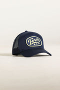 FORM Patch Trucker Hat - Navy/Lemon