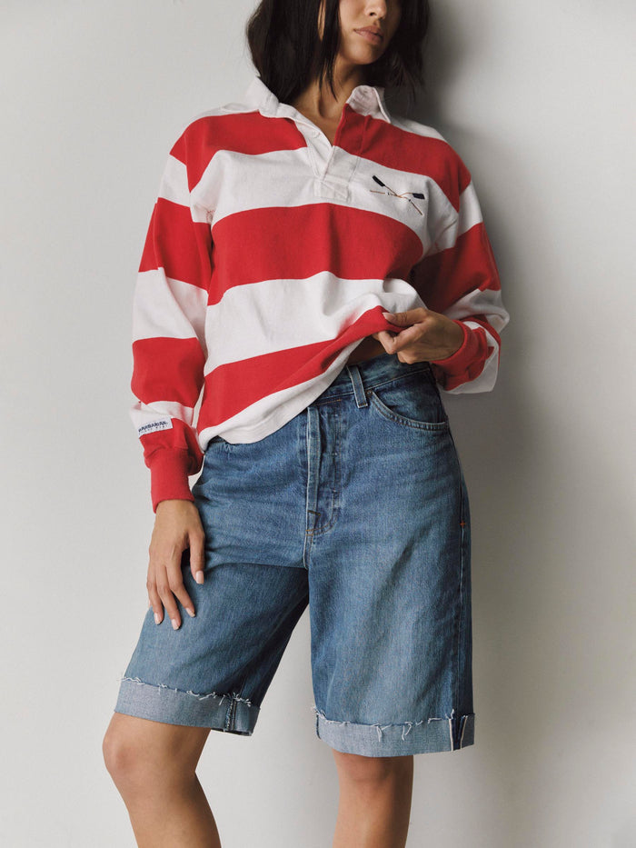 Gray frankie cutoff short