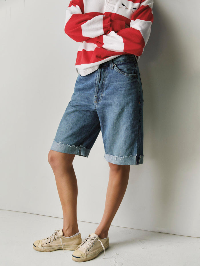 Light Gray frankie cutoff short