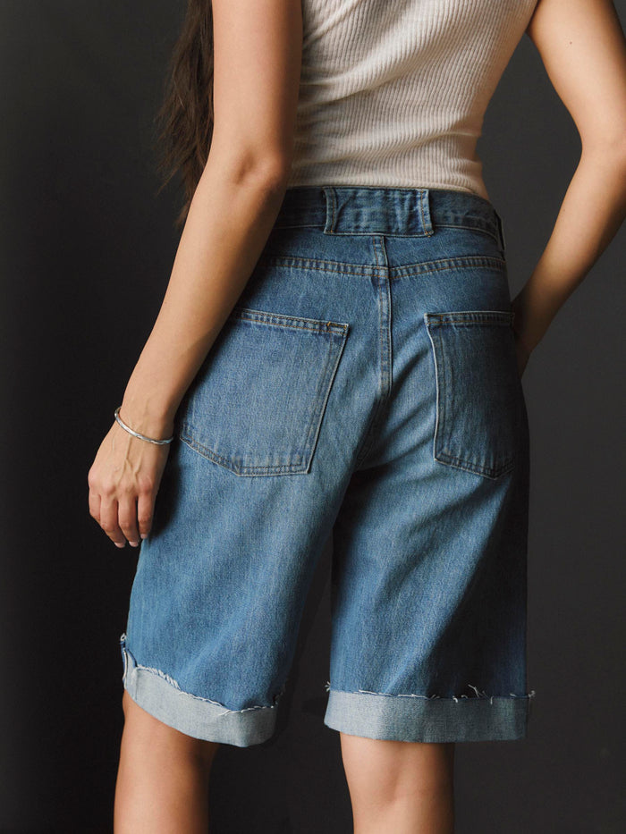 Dark Slate Gray frankie cutoff short