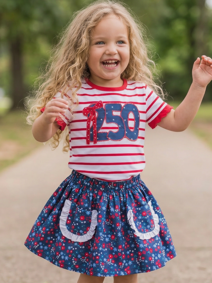Freedom Fields Skort Set - 250 - Sugar Bee Clothing