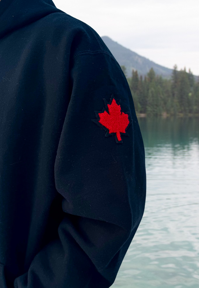Full Zip Canada Jacket Hoody In Black