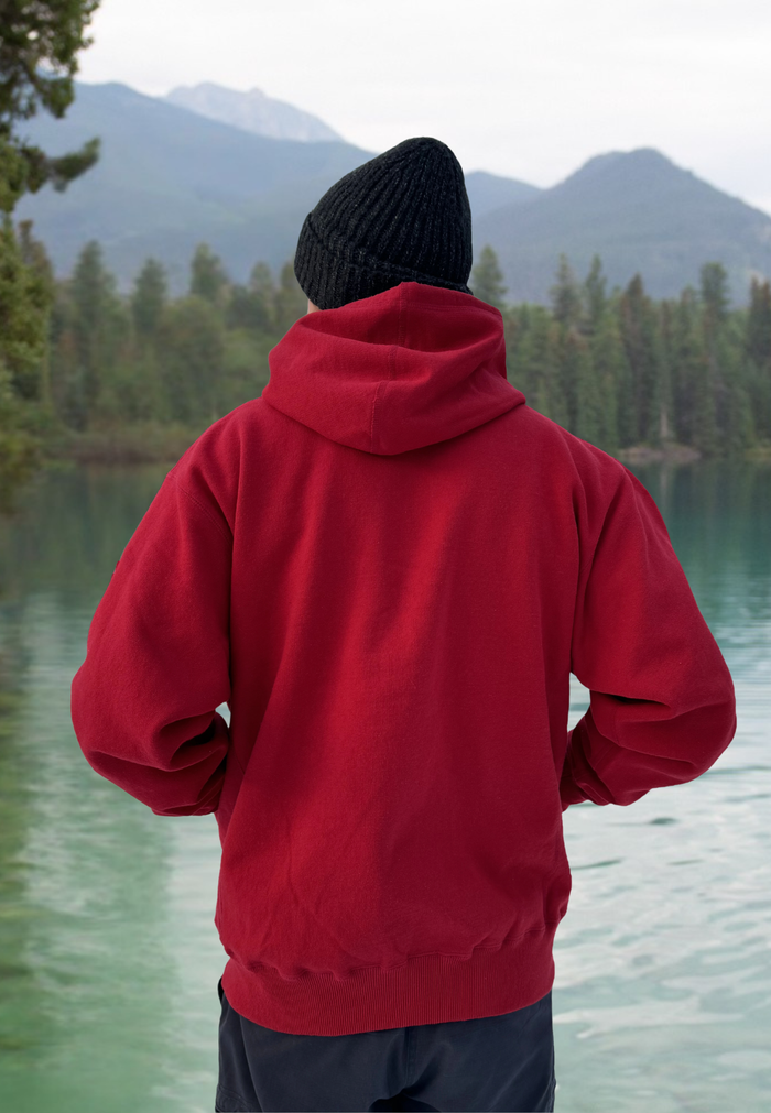 Full Zip Canada Jacket Hoody In Red