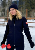 Full Zip Fitted Canada Jacket In Black