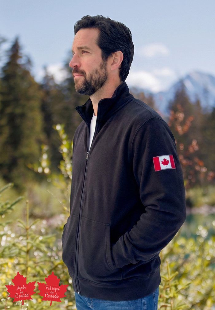 Full Zip Relaxed Canada Jacket In Black