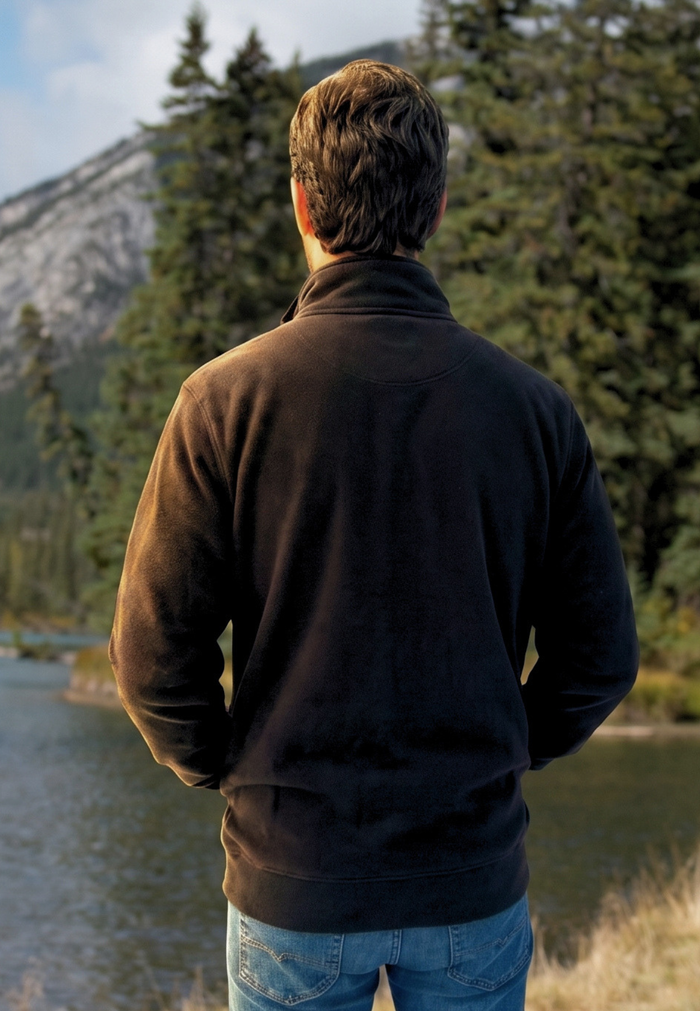 Full Zip Relaxed Canada Jacket In Black