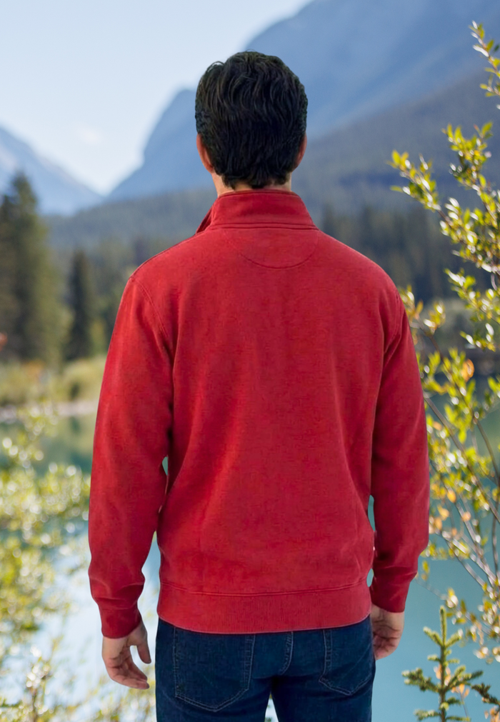 Full Zip Relaxed Canada Jacket In Red