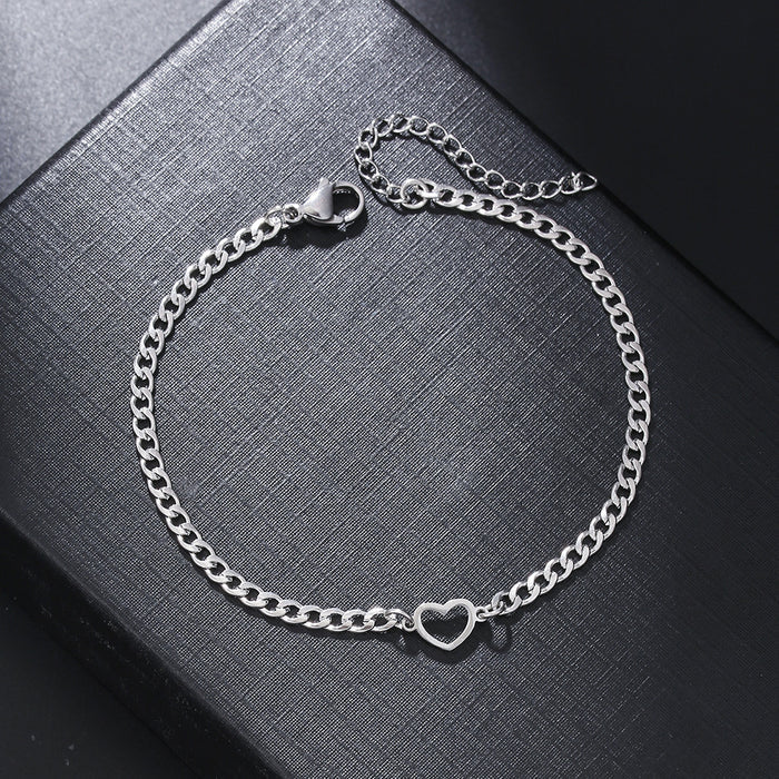 Geometric stainless steel triangle NK chain bracelet men hip hop cross love charm bracelet for women