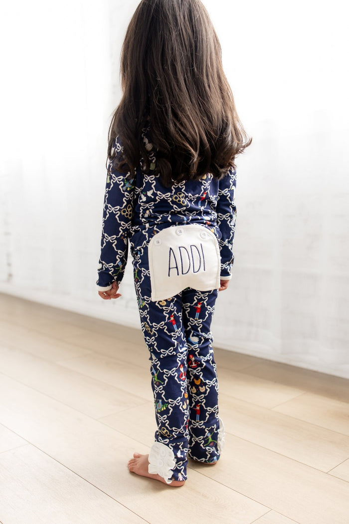 ****PREORDER***Girls Ruffle Buttflap Pajamas - 12 Days of Christmas - Sugar Bee Clothing