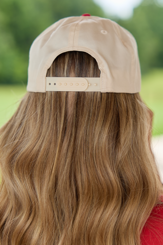 Go Ask Your Dad Natural/Red Embroidered Trucker Hat