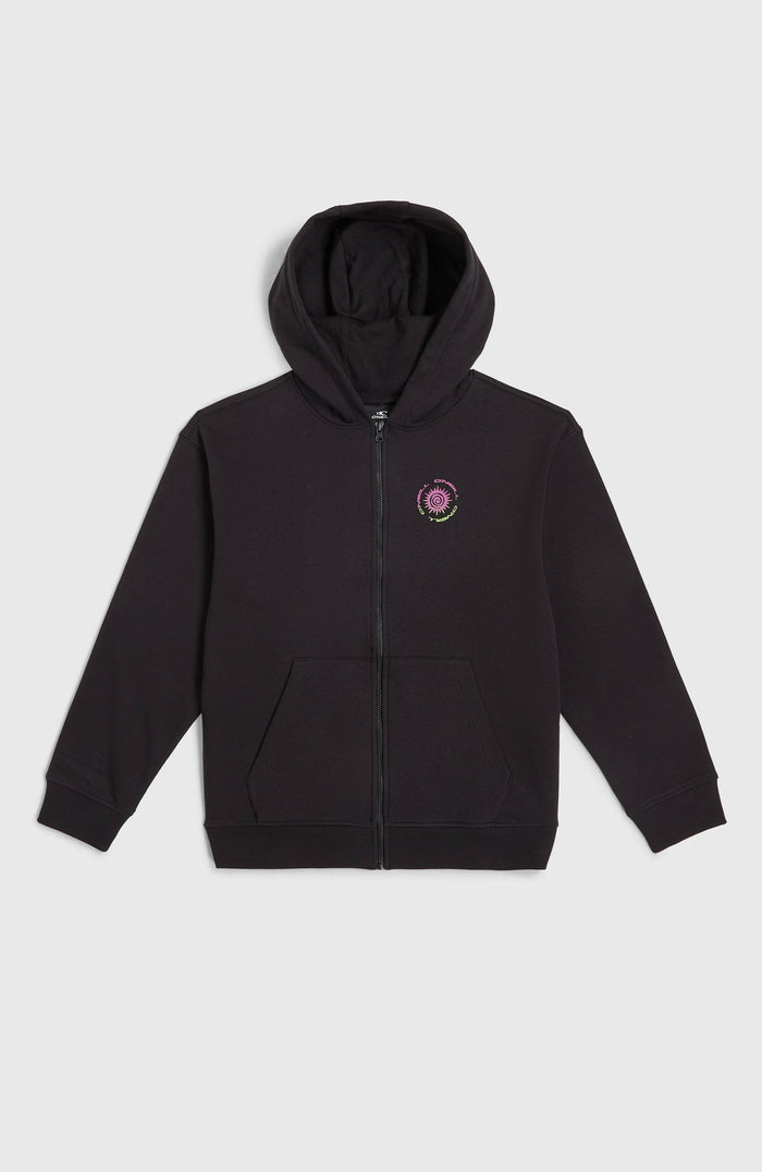 Graphic Full Zip Hoodie | Black Out