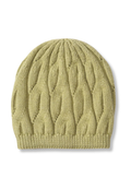 Green Wool Cable Knit Hat