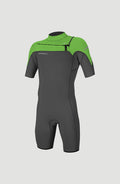 Hammer 2mm Chest Zip Shortsleeve Spring Wetsuit | GRAPHITE/GRAPHITE/DAYGLO