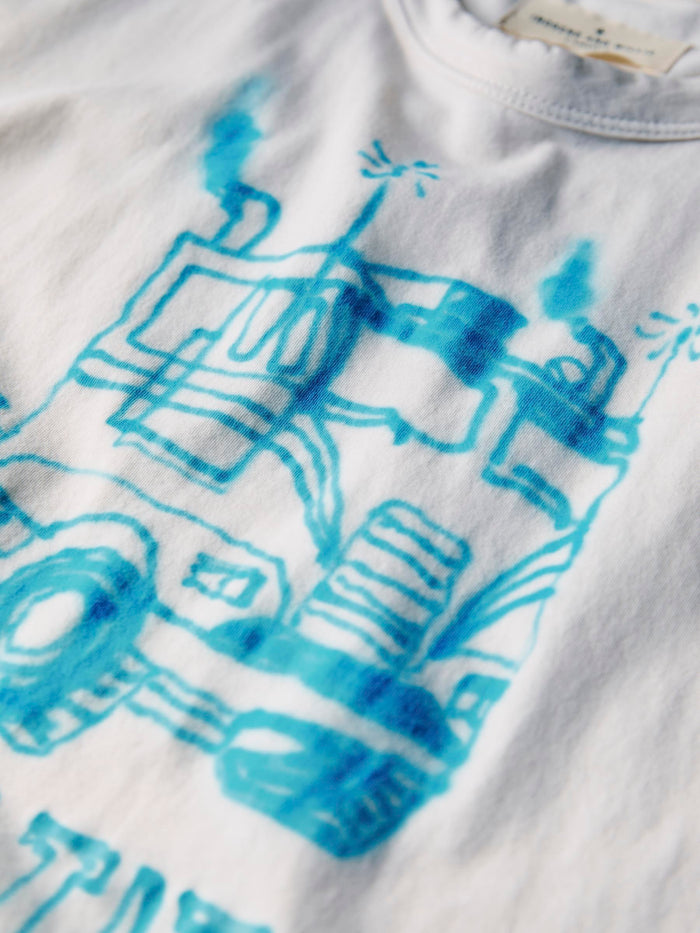 Light Gray handpainted "title" tee