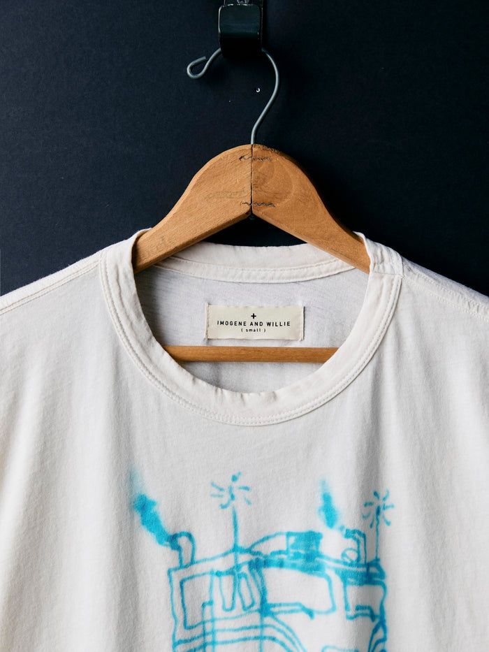 Black handpainted "title" tee