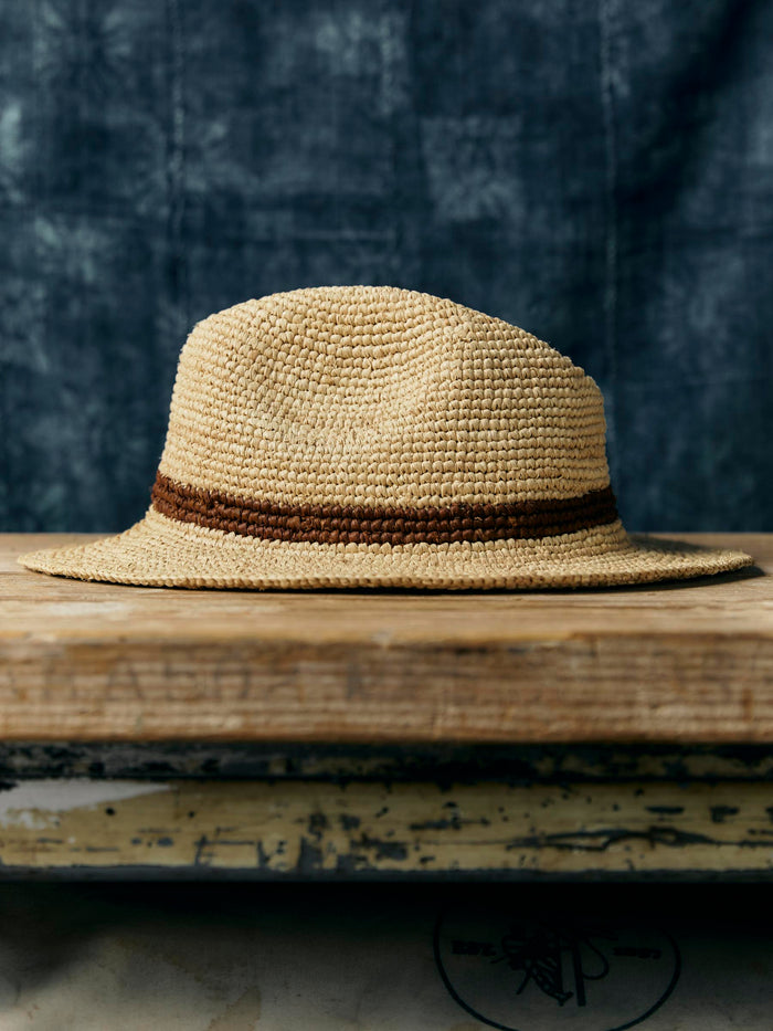 Dark Slate Gray handwoven natural raffia palm hat
