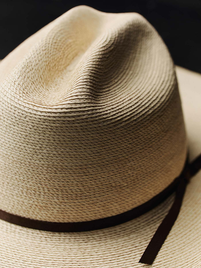 Tan handwoven rancher guatemalan palm