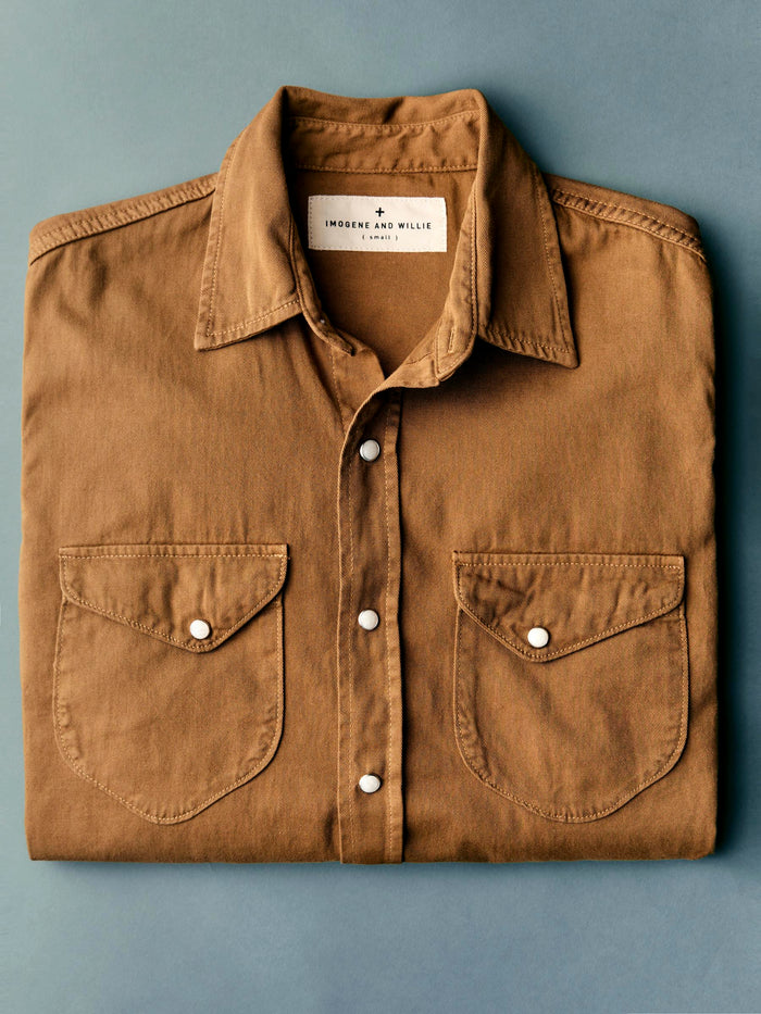 Dim Gray hayes pearl snap in whisper twill