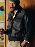 Black hayes washed black pearl snap