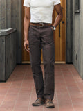 Dark Slate Gray hencye washed canvas workpant in carob