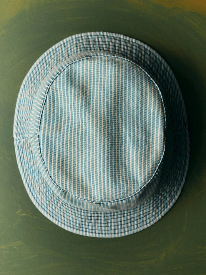 Dark Slate Gray hickory stripe bucket hat