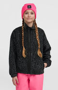 High-Pile Full-Zip Fleece | Black Animalica