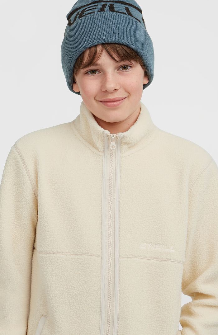 High-Pile Full-Zip Fleece | Macaron
