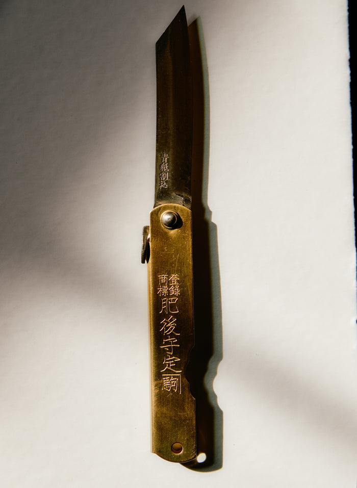 Light Gray higonokami folding knife (large)