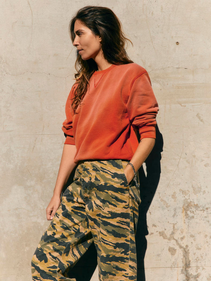 Gray hilts sweatshirt sunfaded red