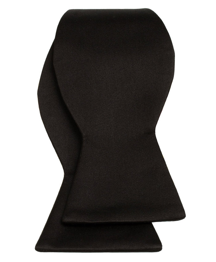 HT100001 | Black Satin Self-tie Bow Tie