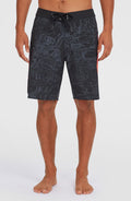 Hyperfreak Tech Panel 19'' Boardshorts | Black Pink/Orange Panel