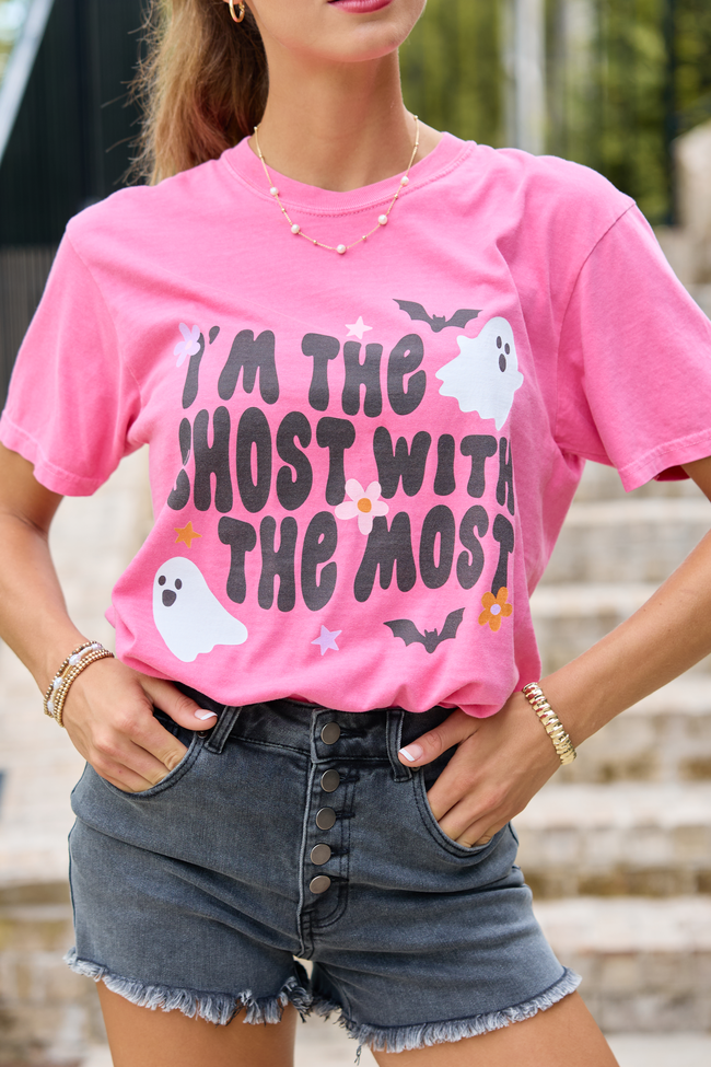 I'm The Ghost With The Most Pink Graphic Tee