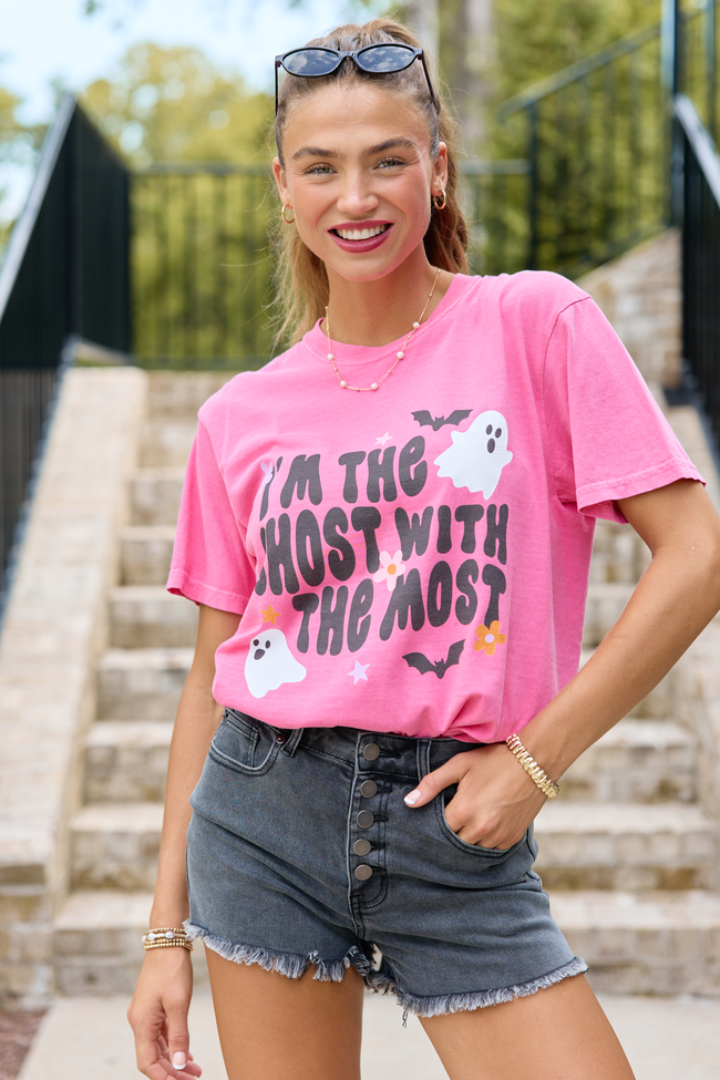 I'm The Ghost With The Most Pink Graphic Tee